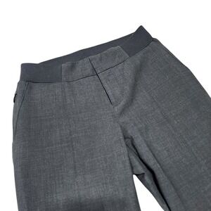 Athleta Wool Blend Pants Stretch Knit Waist Career Casual Gray‎ Size 4